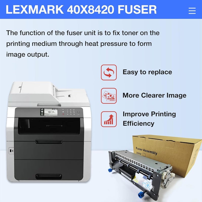PhyntexJet 40X7743 Fuser Unit Maintenance kit Compatible for Lexmark MS810 MS811 MS812 MX710 MX711 MX810 MX811 MX812 Printer (110/120V) - Image 5
